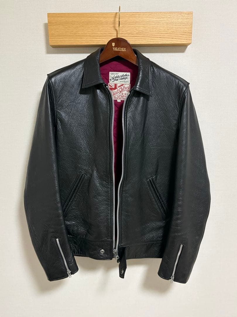 ★Addict Clothes レザージャケット ブラック ディアスキン 38