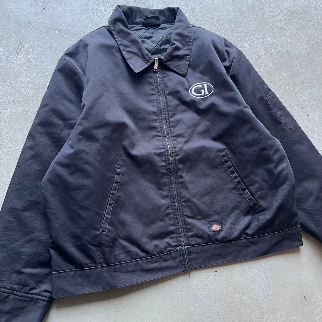 00s Dickies ジップアップワークジャケット　ブラック XL