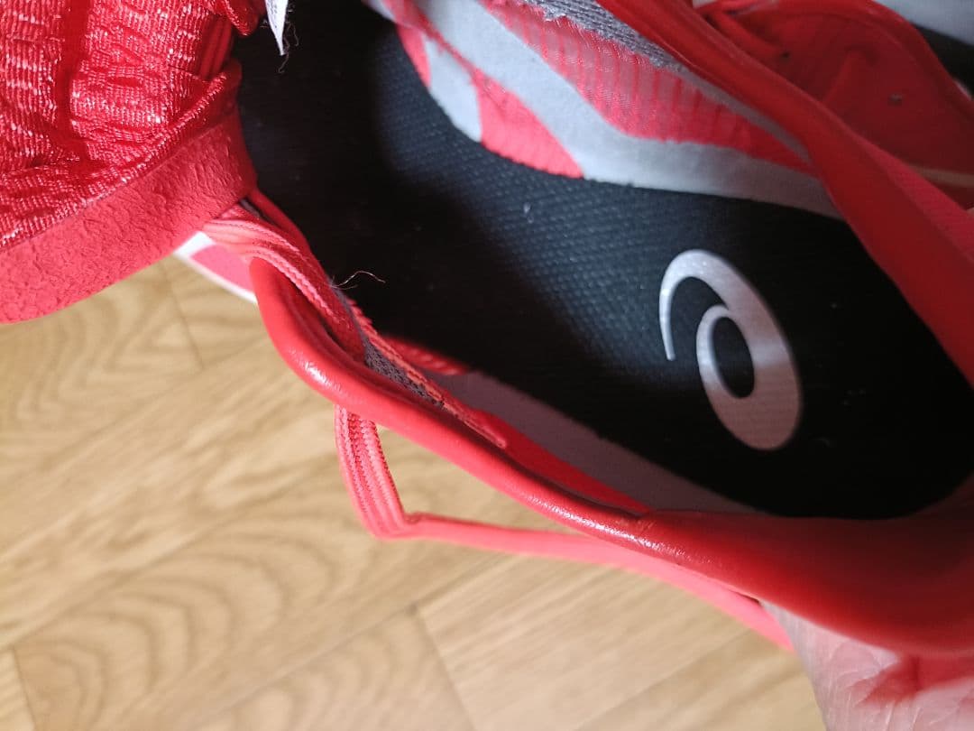 asics COSMORACER LD 陸上スパイクシューズ　赤　25　女　美品