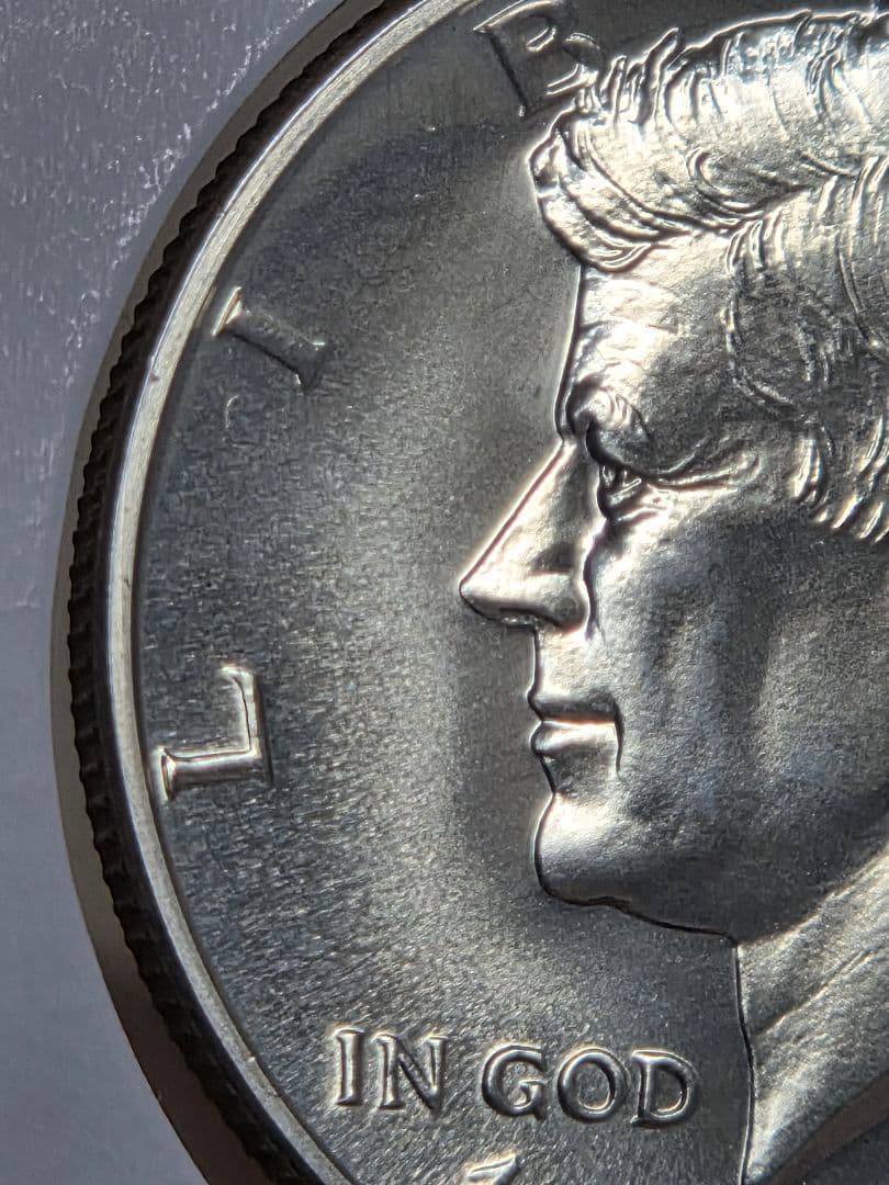(プルーフ)アメリカ合衆国　ケネディ大統領　ハーフダラー銀貨　1964
