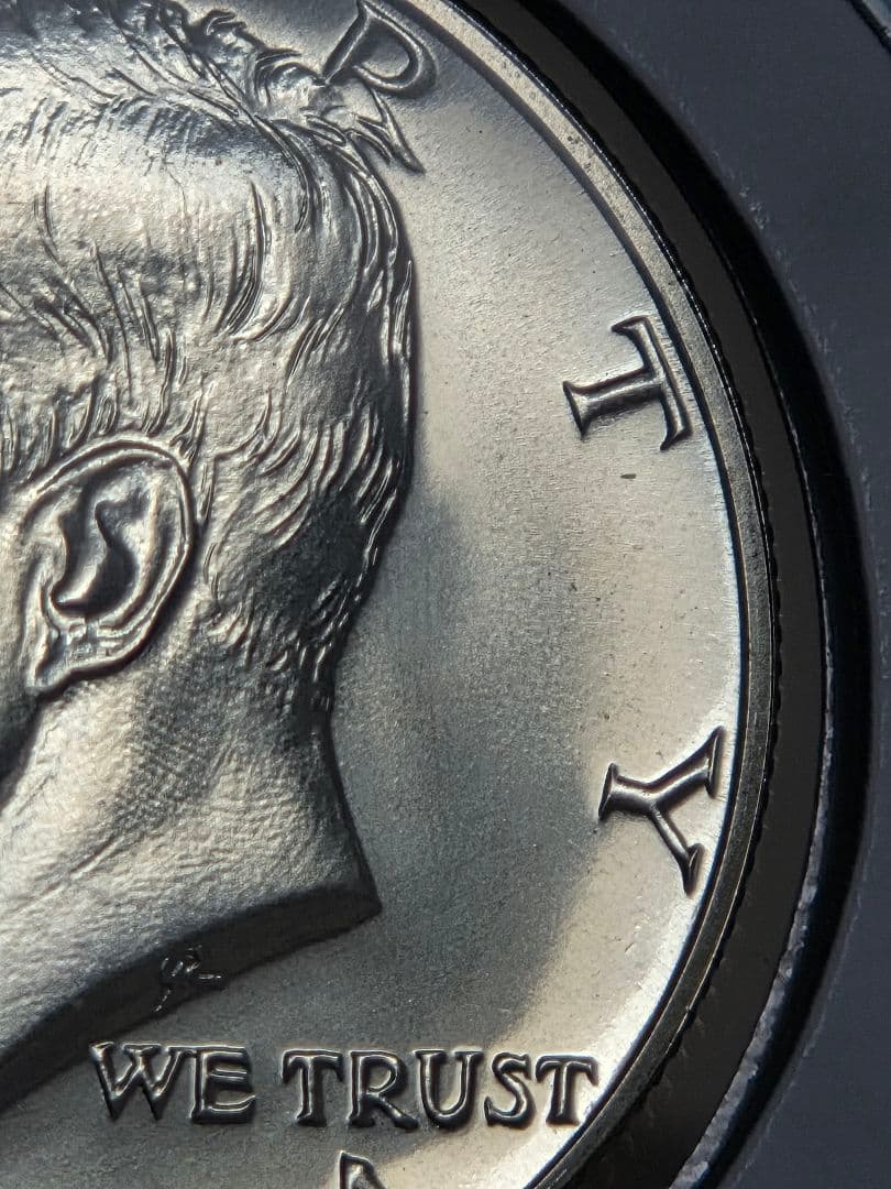 (プルーフ)アメリカ合衆国　ケネディ大統領　ハーフダラー銀貨　1964