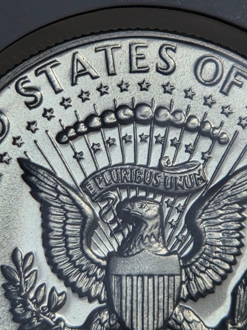 (プルーフ)アメリカ合衆国　ケネディ大統領　ハーフダラー銀貨　1964