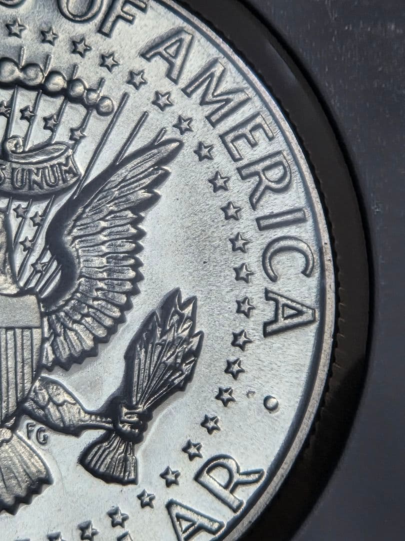 (プルーフ)アメリカ合衆国　ケネディ大統領　ハーフダラー銀貨　1964
