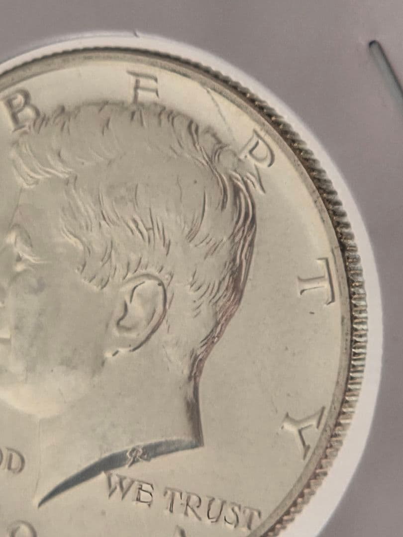 (プルーフ)アメリカ合衆国　ケネディ大統領　ハーフダラー銀貨　1964