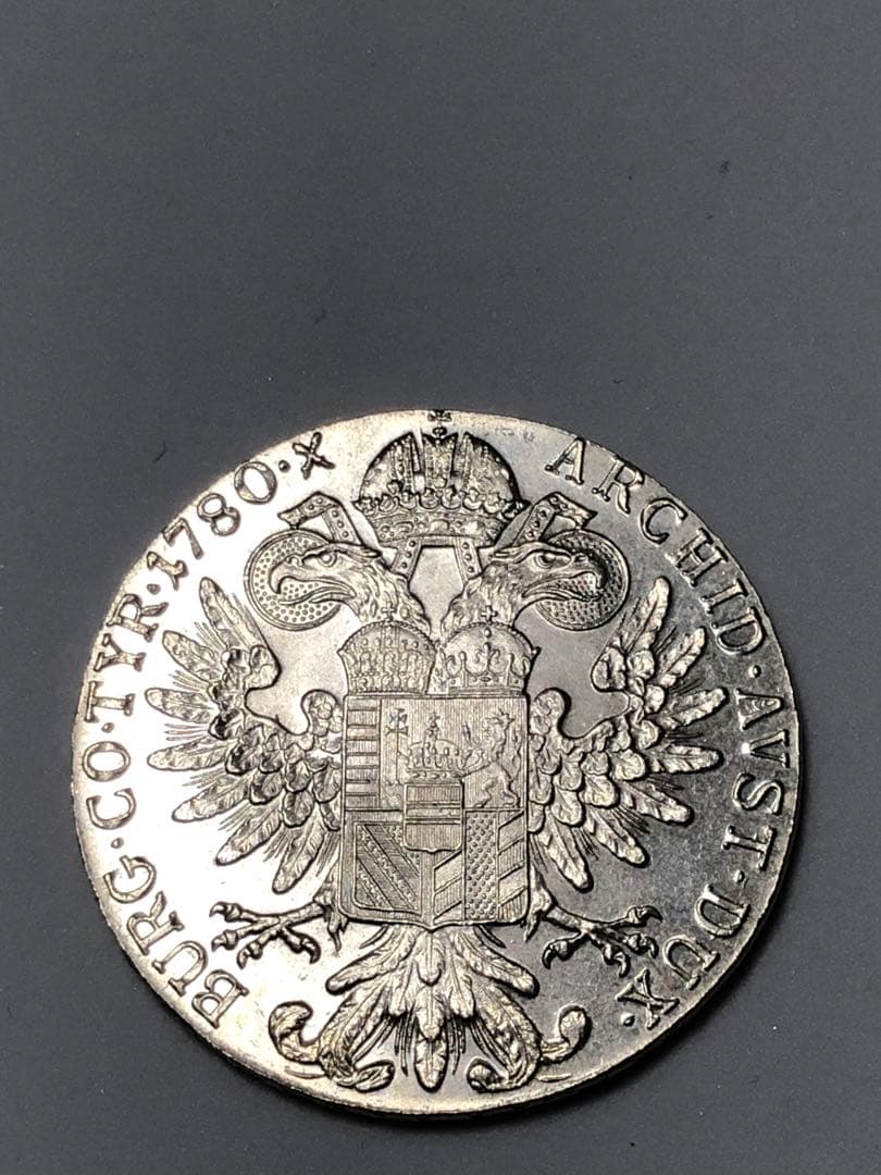 1780年 マリア・テレジア 1ターラー銀貨｜双頭の鷲｜人気の大型貿易銀 美品