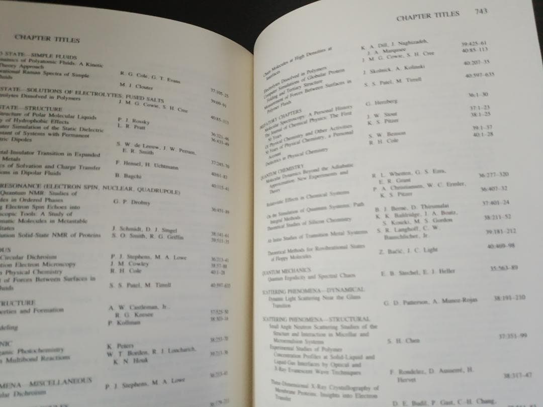 ANNU REV PHYS CHEM v40 1989 物理化学年次学術雑誌