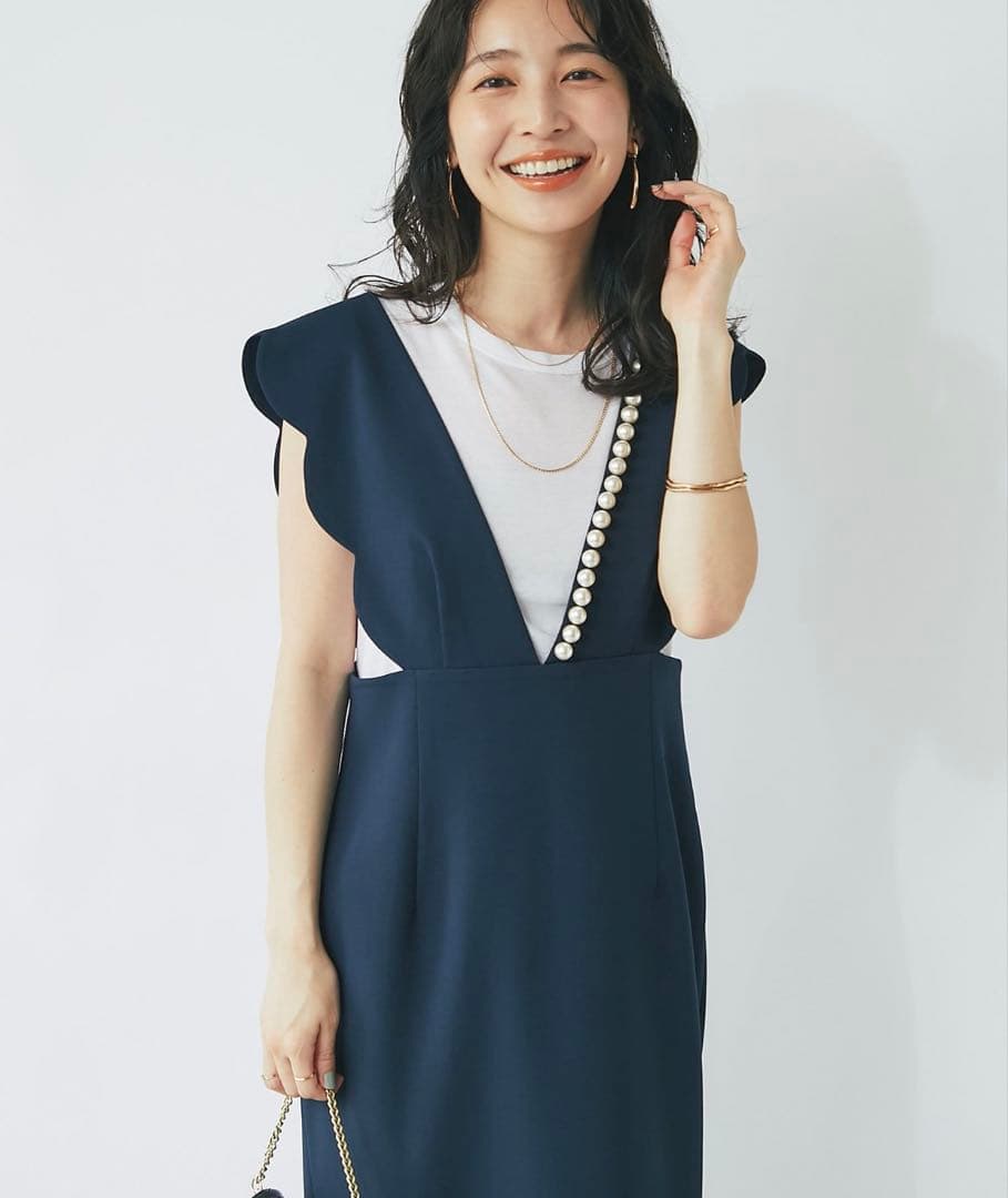 【美品】ダブルクロススカラップパールジャンドレ F / ラブティックボンボン