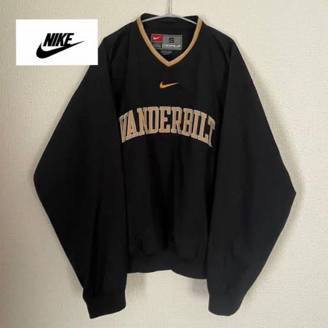 NIKE 90s ナイロンプルオーバーナイロンジャケット ロゴ刺繍カレッジロゴ