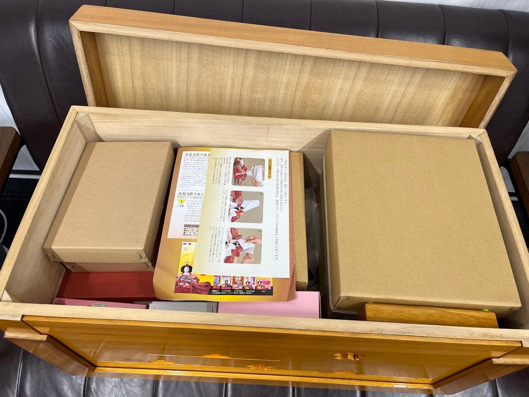 久月　雛人形　親王飾り　雅　木目桐収納　極美品