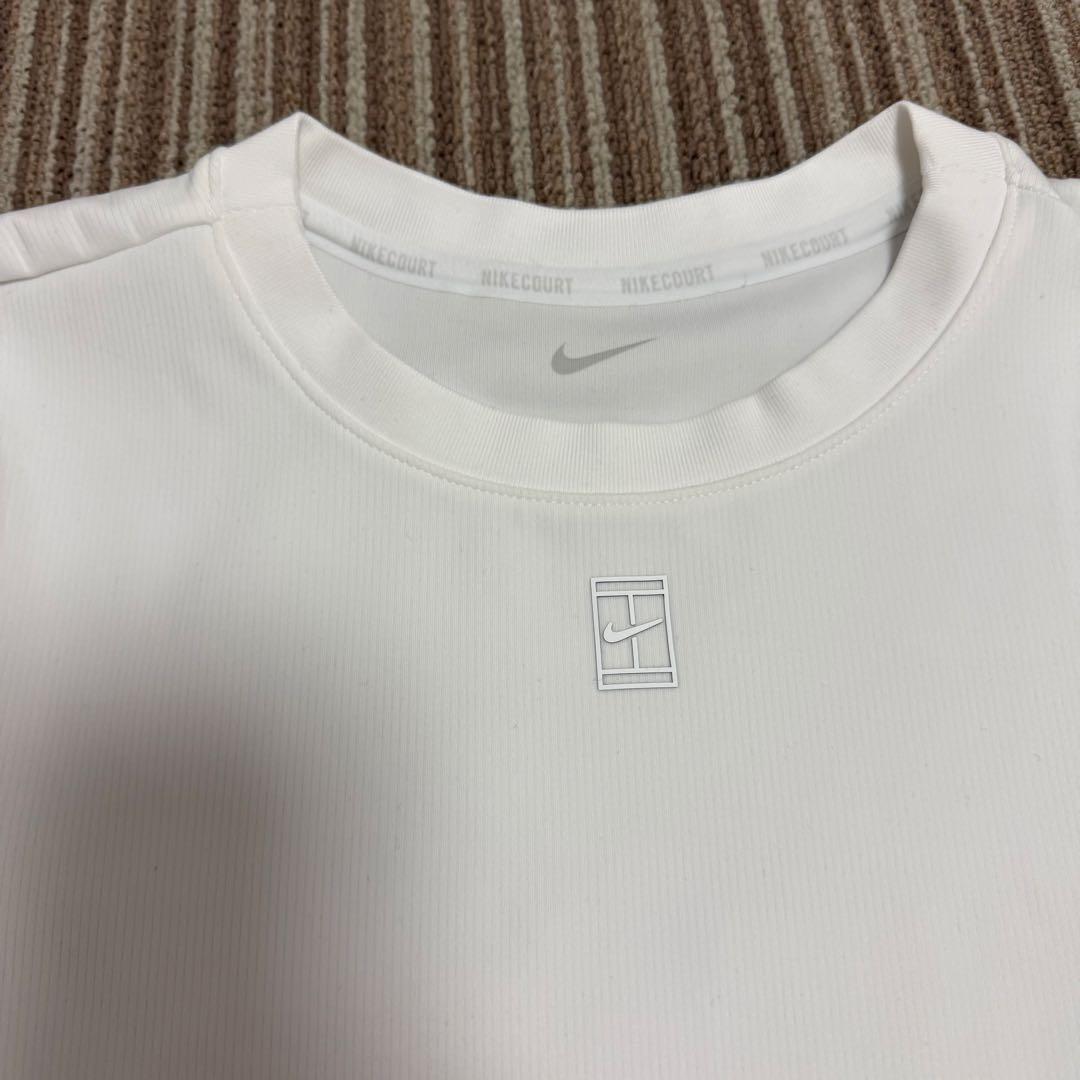 ナイキ　ウィメンズ Dri-FIT ショートスリーブ テニストップ　ホワイト　L