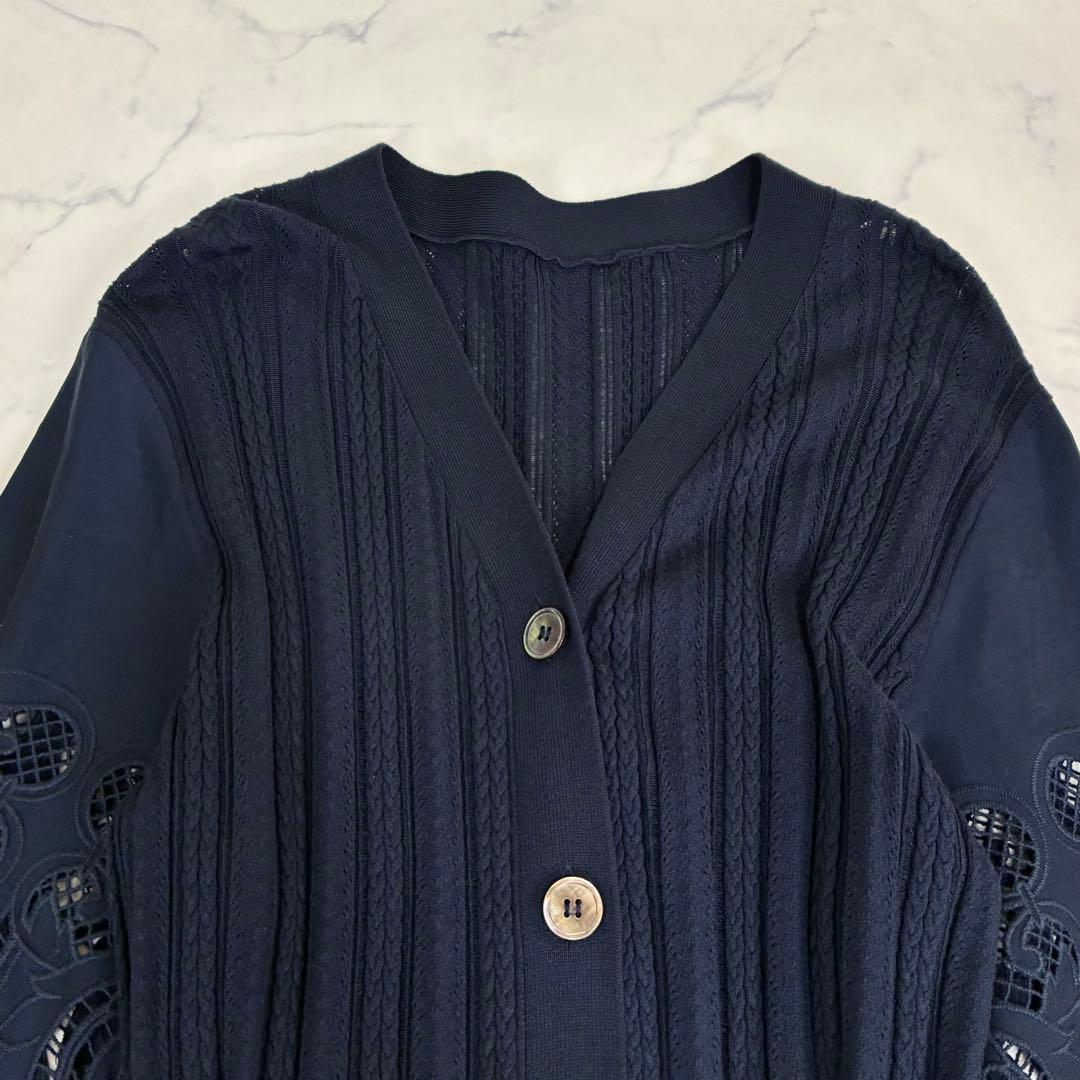 美品✨Diagram グレースコンチネンタル　刺繍ニットワンピース　カットワーク