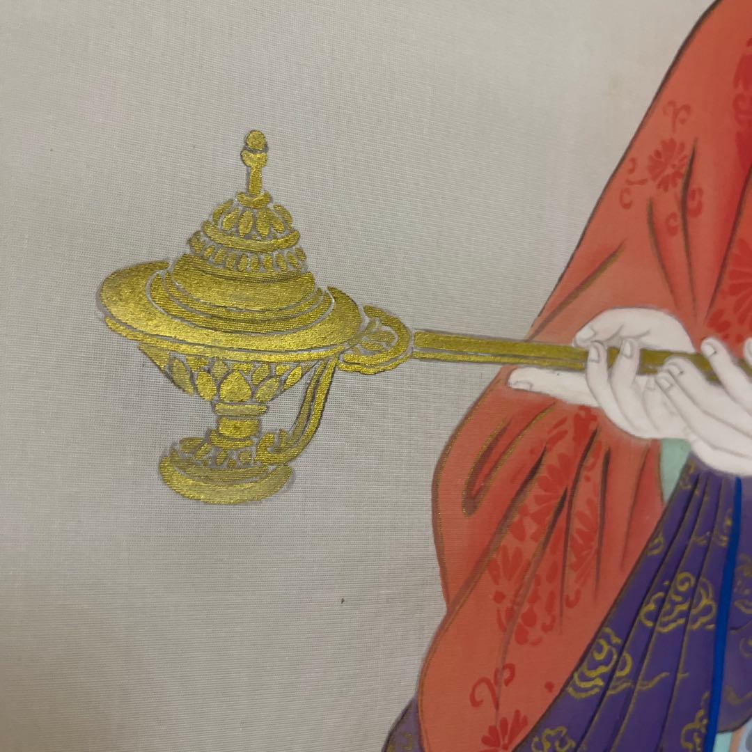 聖徳太子尊影掛け軸　飾り物　模様替え　DIY レトロ品　ルームアイテム