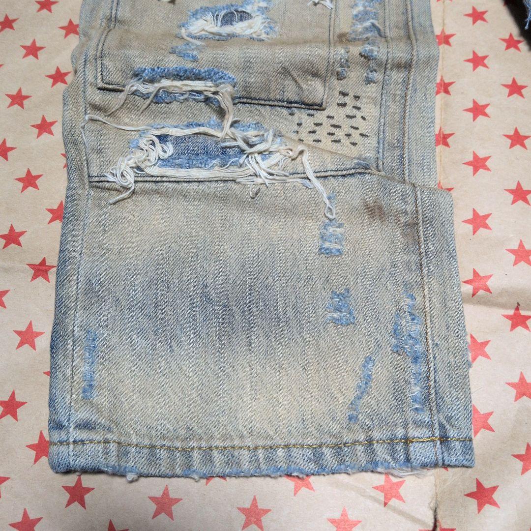 レア未使用タグ付きDenim&Supply ダメージ加工デニム