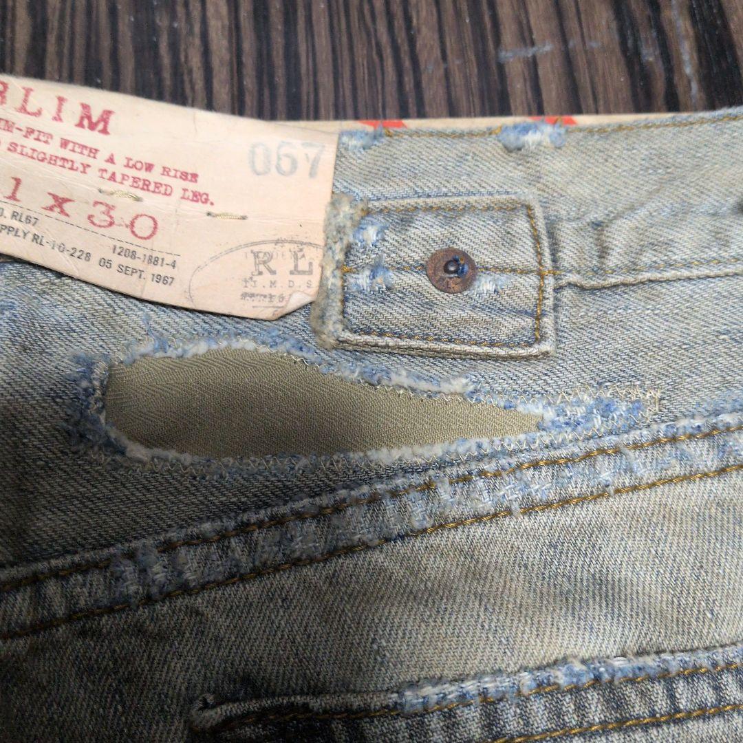 レア未使用タグ付きDenim&Supply ダメージ加工デニム