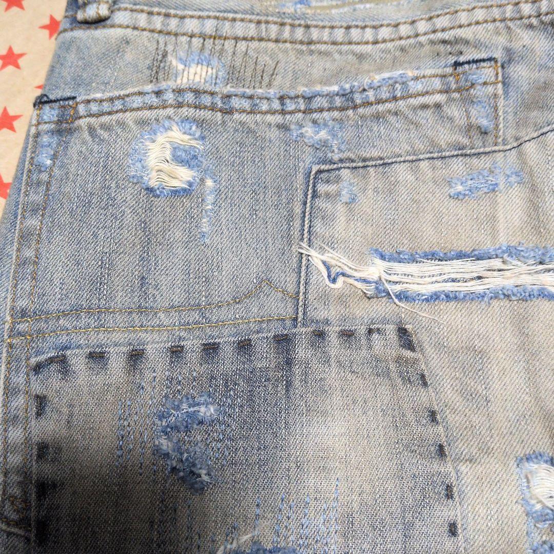 レア未使用タグ付きDenim&Supply ダメージ加工デニム