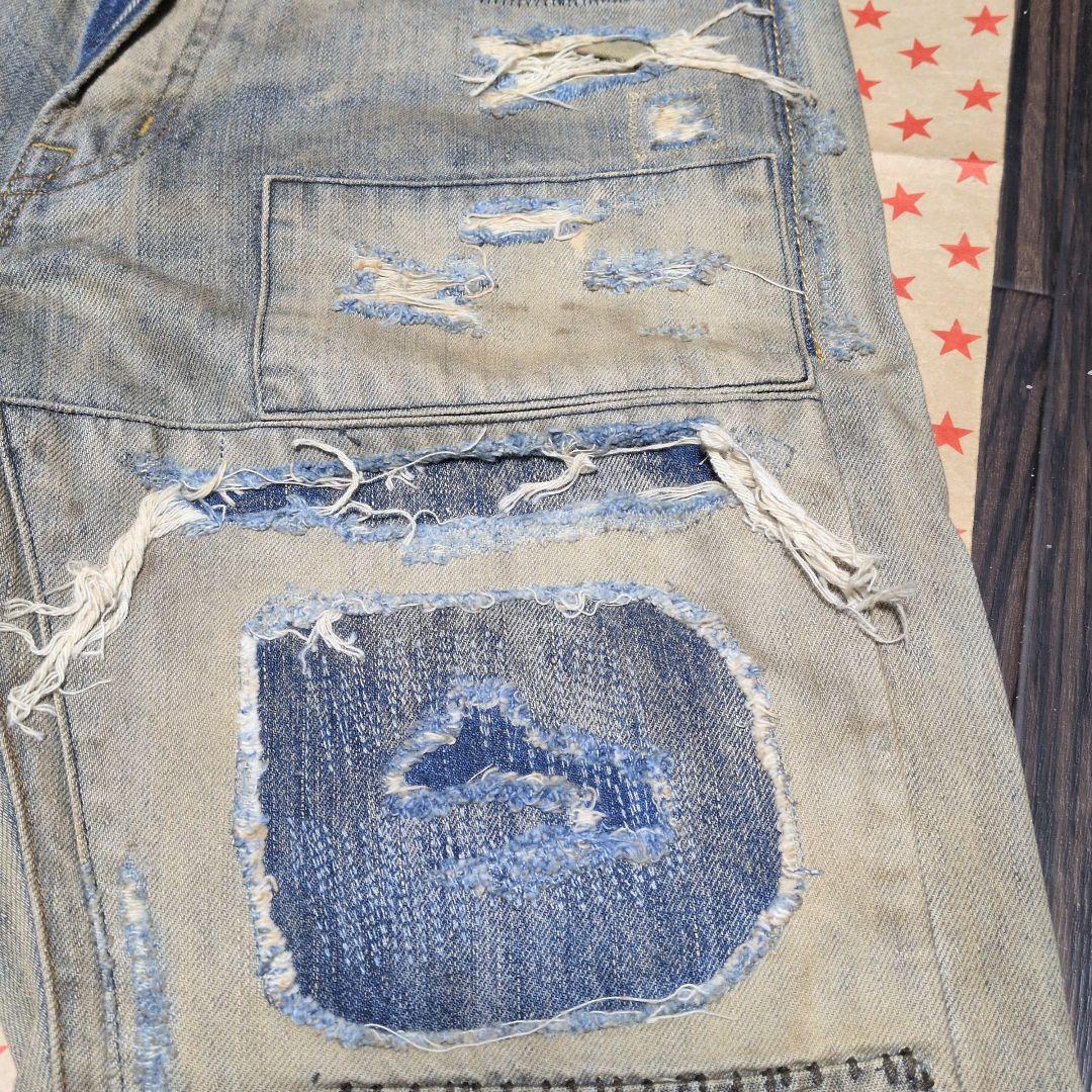 レア未使用タグ付きDenim&Supply ダメージ加工デニム