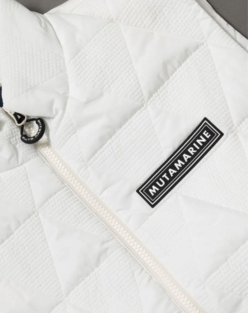 新品　muta MARINE ジオメトリック　キルティング　ダウンベスト