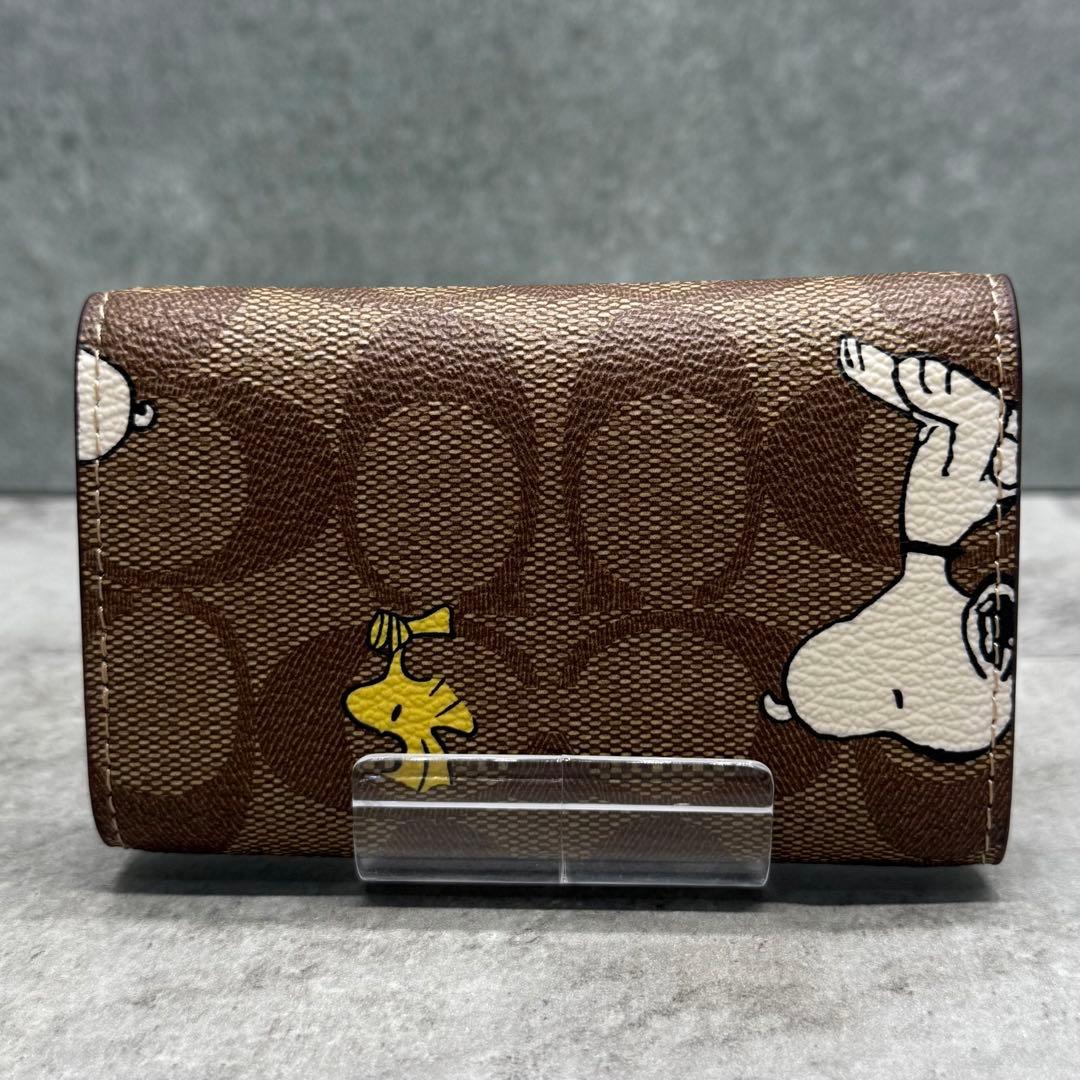 【美品】COACH コーチ スヌーピー キーケース PVC コラボ ブラウン
