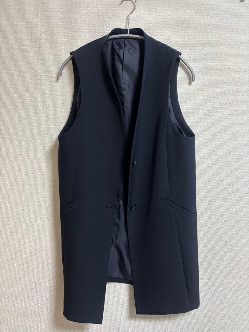 LEPSIM ロングジレ+シャツ+ワイドパンツセット　ネイビー
