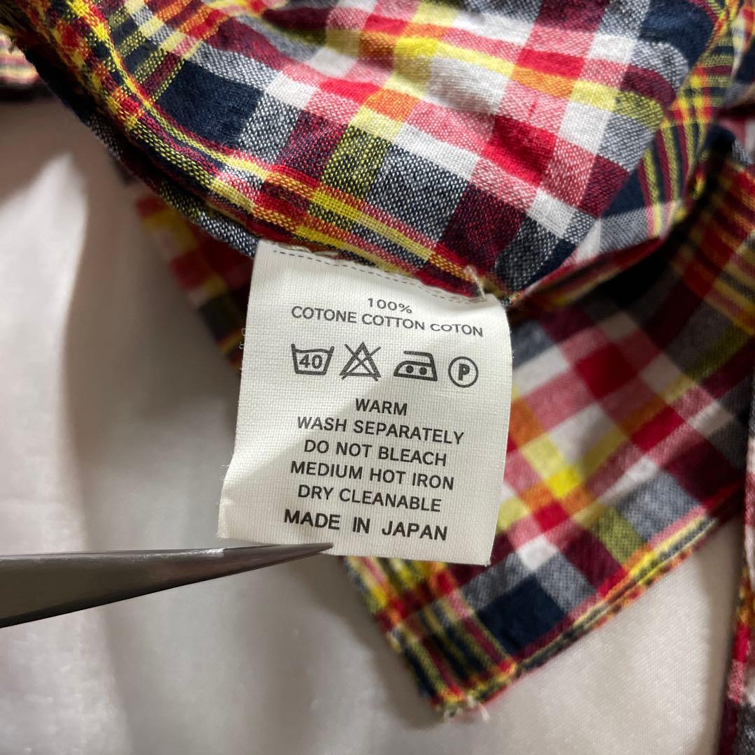 希少　KAPITAL キャピタル ハイネック　変形　チェックシャツ　日本製　XS