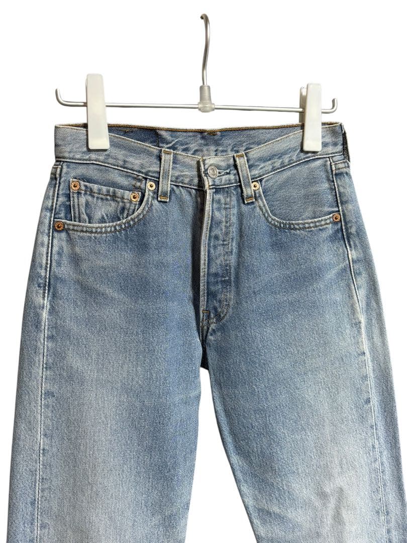 雰囲気抜群 90s Levi's 501 USA製 553 W28 アイスブルー