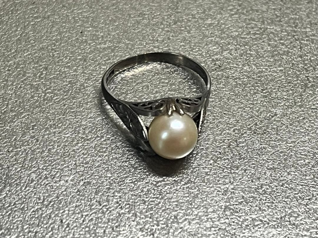 WG K14 刻印付きアコヤ真珠8.0mm 3.5g アンティーク 冠婚葬祭