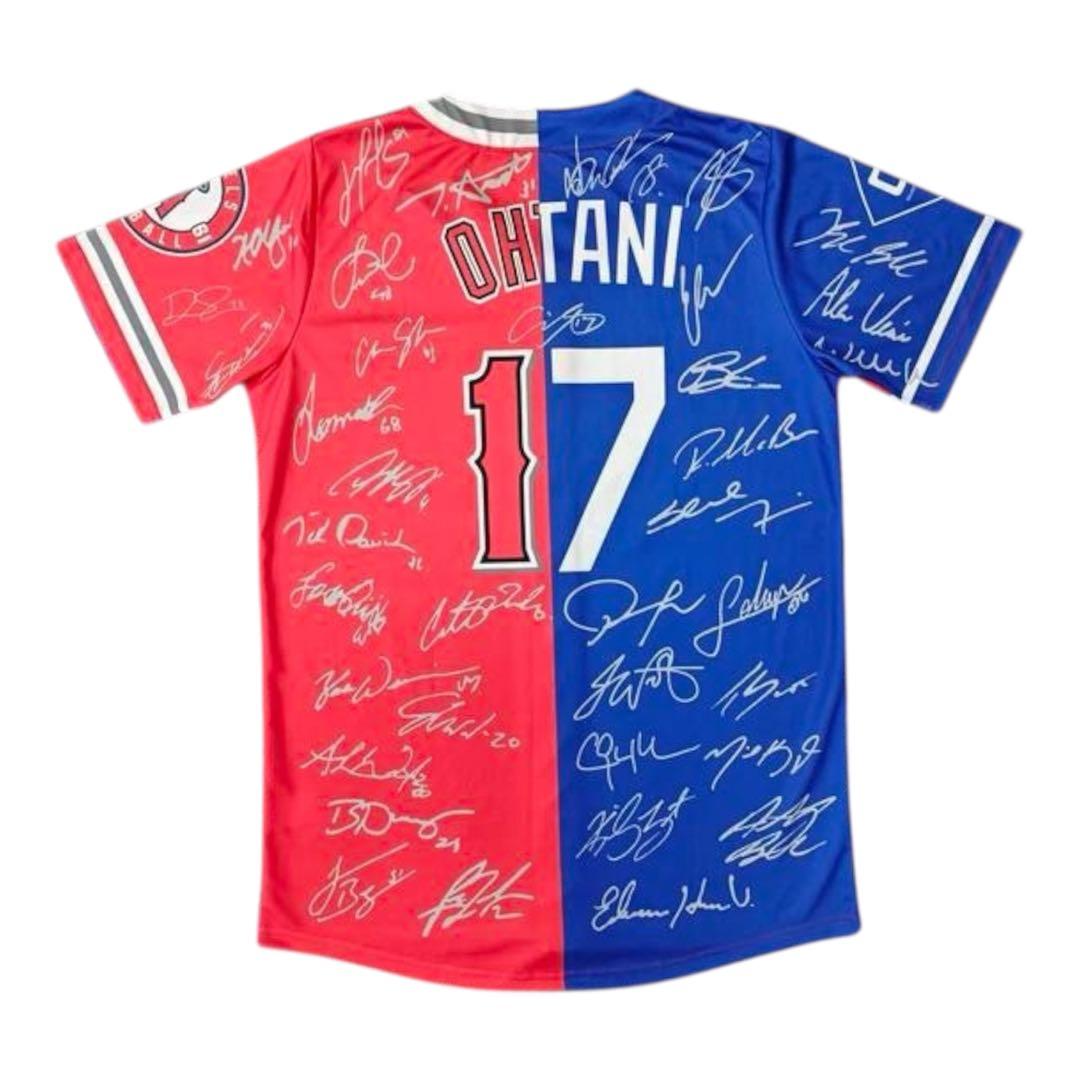 T*A様 非売品 大谷翔平 サインプリントドジャースエンゼルスミックスユニフォー