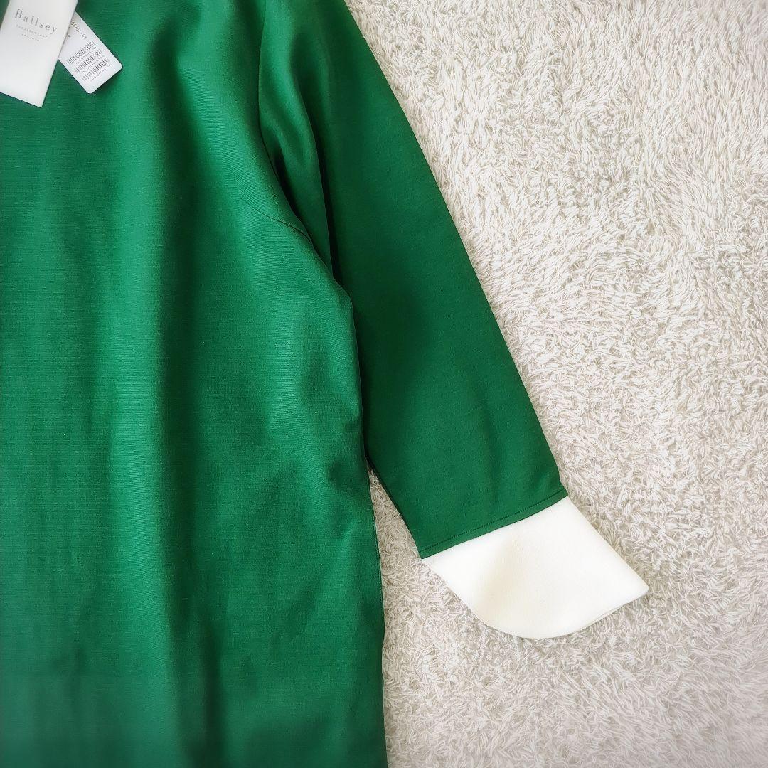 新品✨️ ボールジィ ニットコンビポンチクルーネックワンピース フォーマル