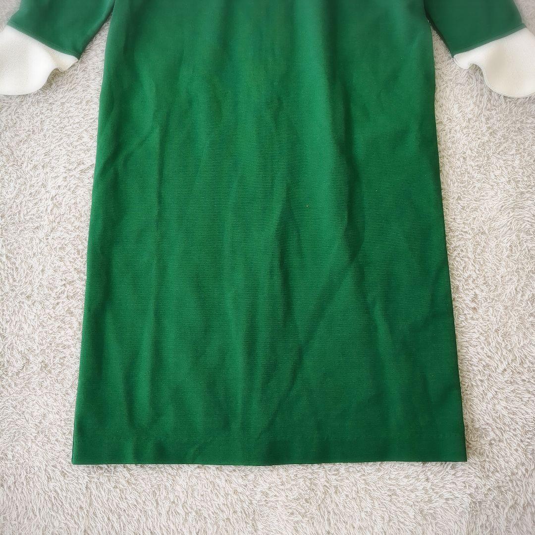 新品✨️ ボールジィ ニットコンビポンチクルーネックワンピース フォーマル