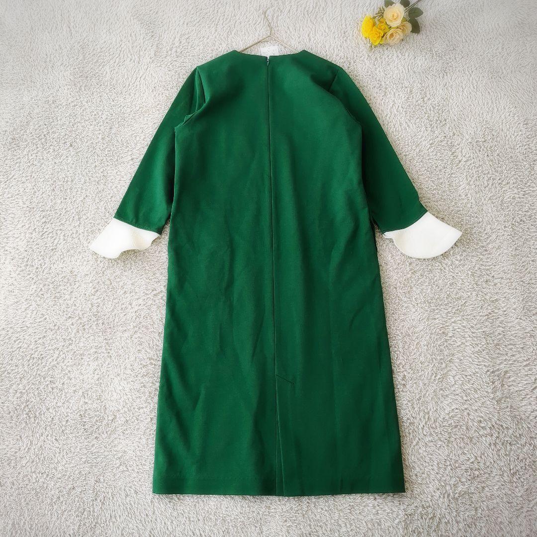新品✨️ ボールジィ ニットコンビポンチクルーネックワンピース フォーマル