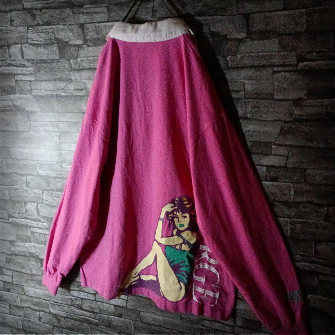 グッドカラー☆エクストララージラガーシャツ セクシーガール ヒップロゴ 刺繍ロゴ