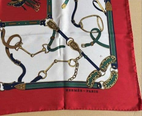 即購入可 美品 HERMES カレ90 馬具モチーフ