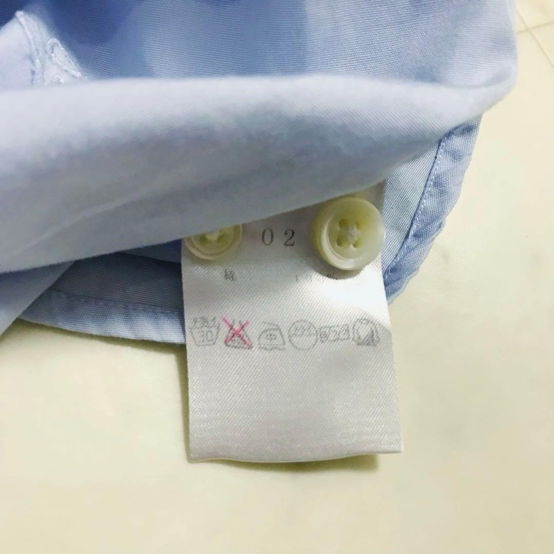 MADISONBLUE ◆マダムシャツ◆人気ライトブルー◆ B刺繍◆コットン◆M