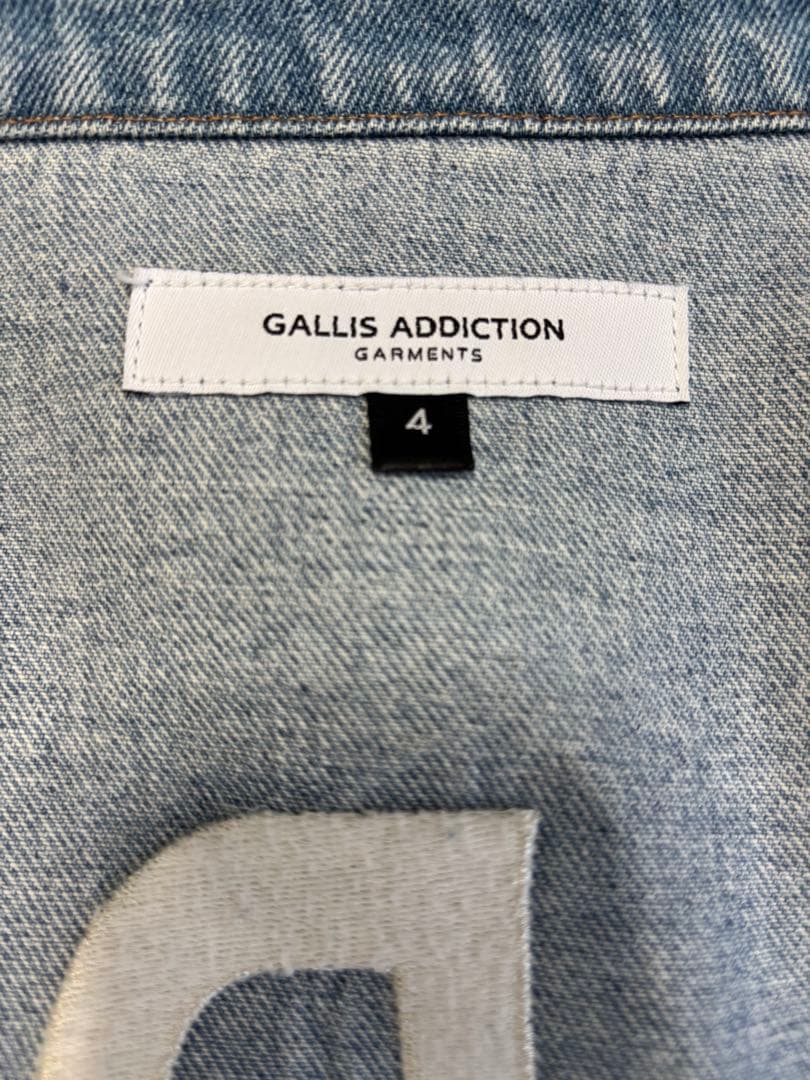 【希少XL】GALLIS ADDICTION 背面ロゴ デニムジャケット