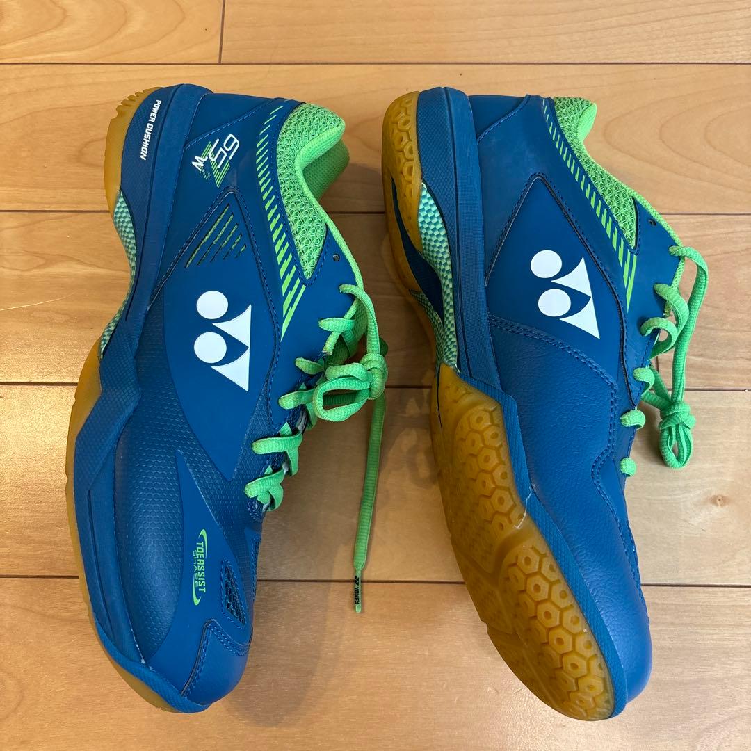 YONEX SHB-65 バドミントンシューズ 青/緑　28cm