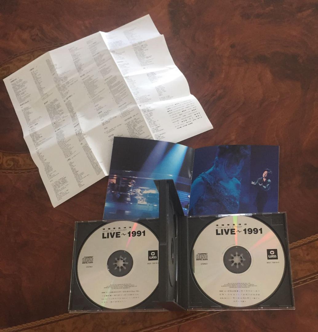 美品2xCD－林憶蓮 サンディラム・1991年「LIVE〜1991憶蓮意亂情迷」