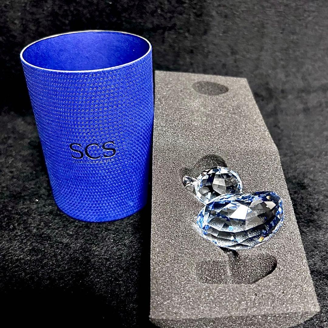 【極美品】 SWAROVSKI ダック ブルー クリスタル フィギュリン