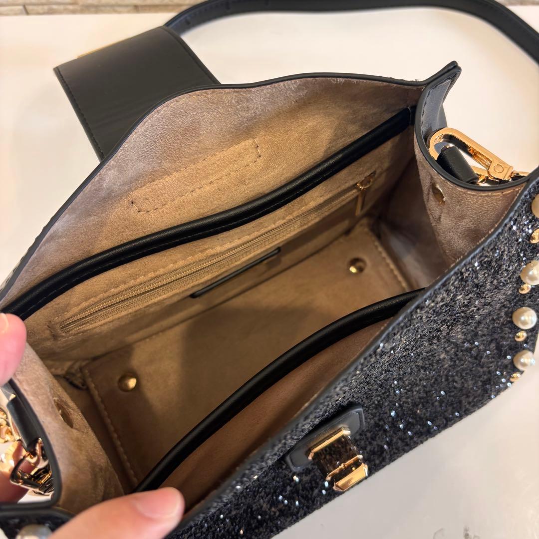 【美品】DAIANA ダイアナ パーティーバッグ ショルダーバッグ ハンドバッグ