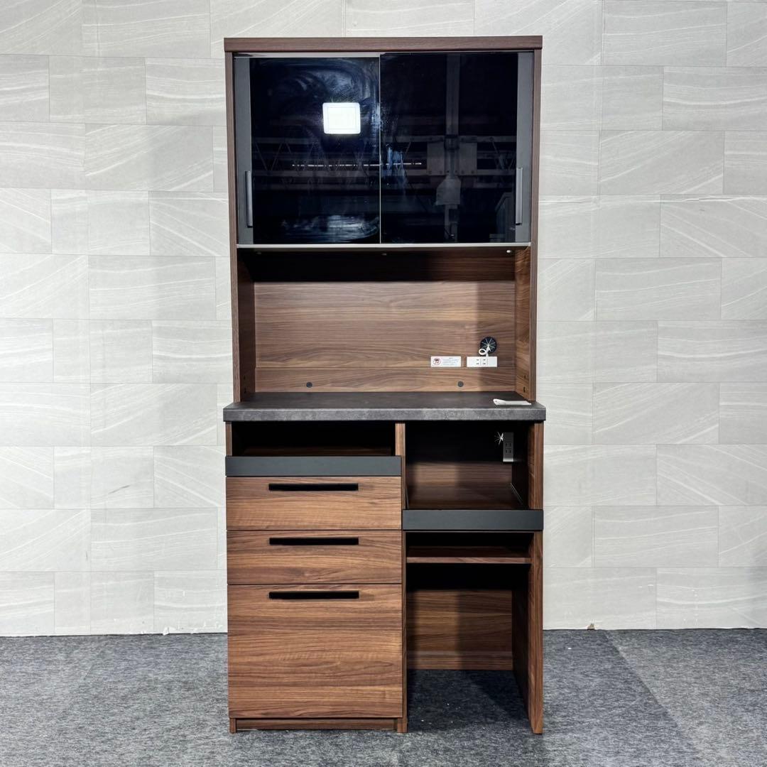 パモウナ 食器棚 オープンボード SY-900R 幅90cm d5387