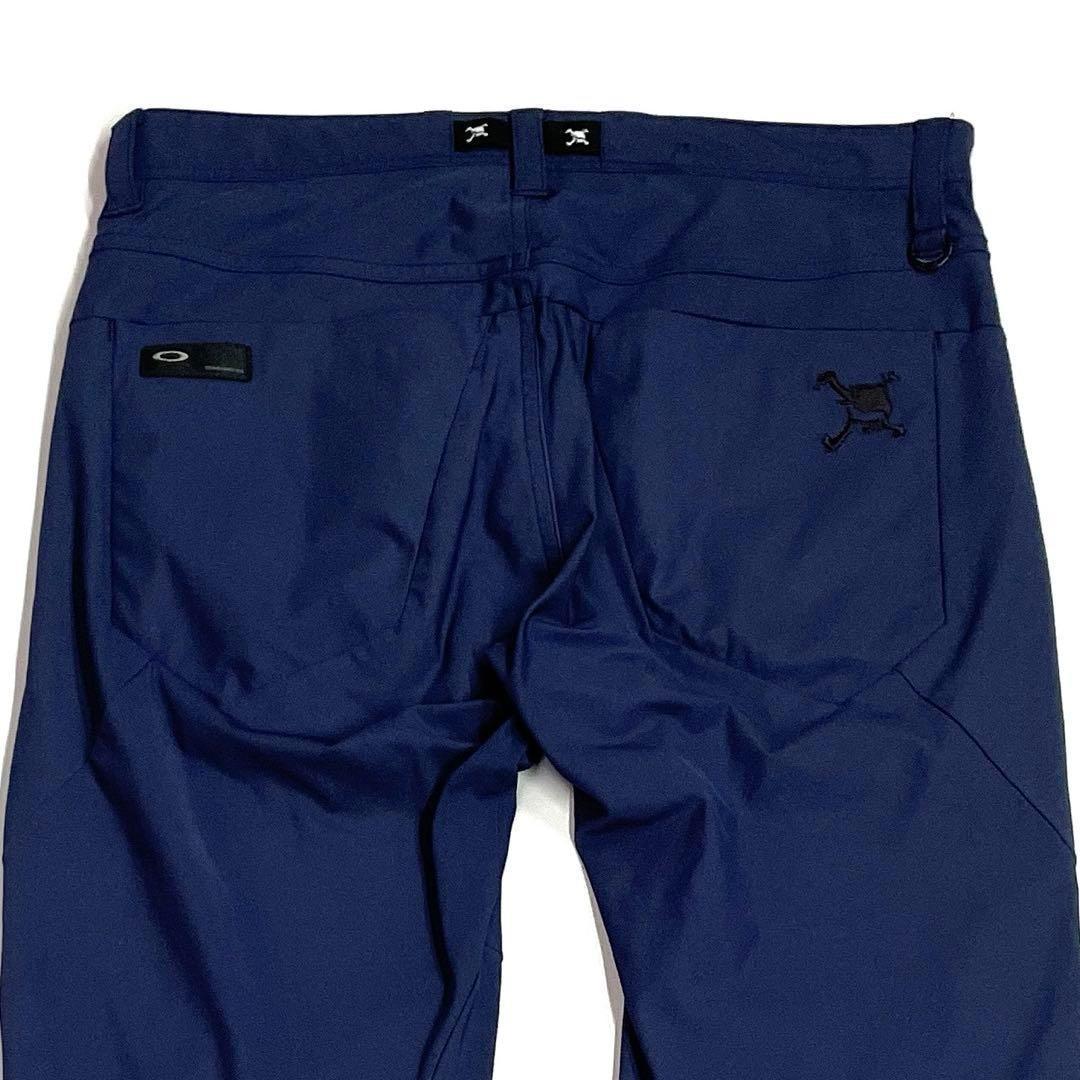 オークリー　32 M程度　メンズ　ロングパンツ　ネイビー　スカル