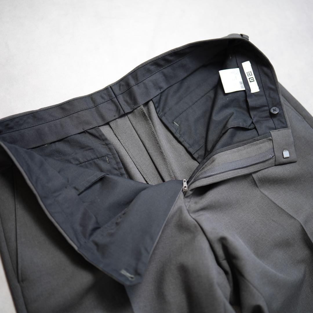 極美品 UNIQLO U ユニクロ スーツ セットアップ フォーマル グレー L