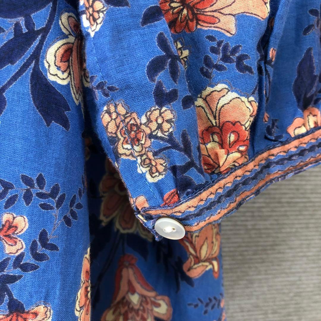 THE SHINZONE HOLI DRESS ブルー 花柄 ロングワンピース
