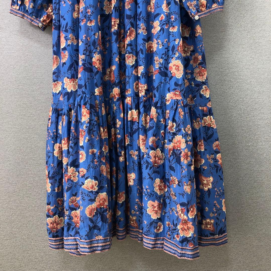 THE SHINZONE HOLI DRESS ブルー 花柄 ロングワンピース