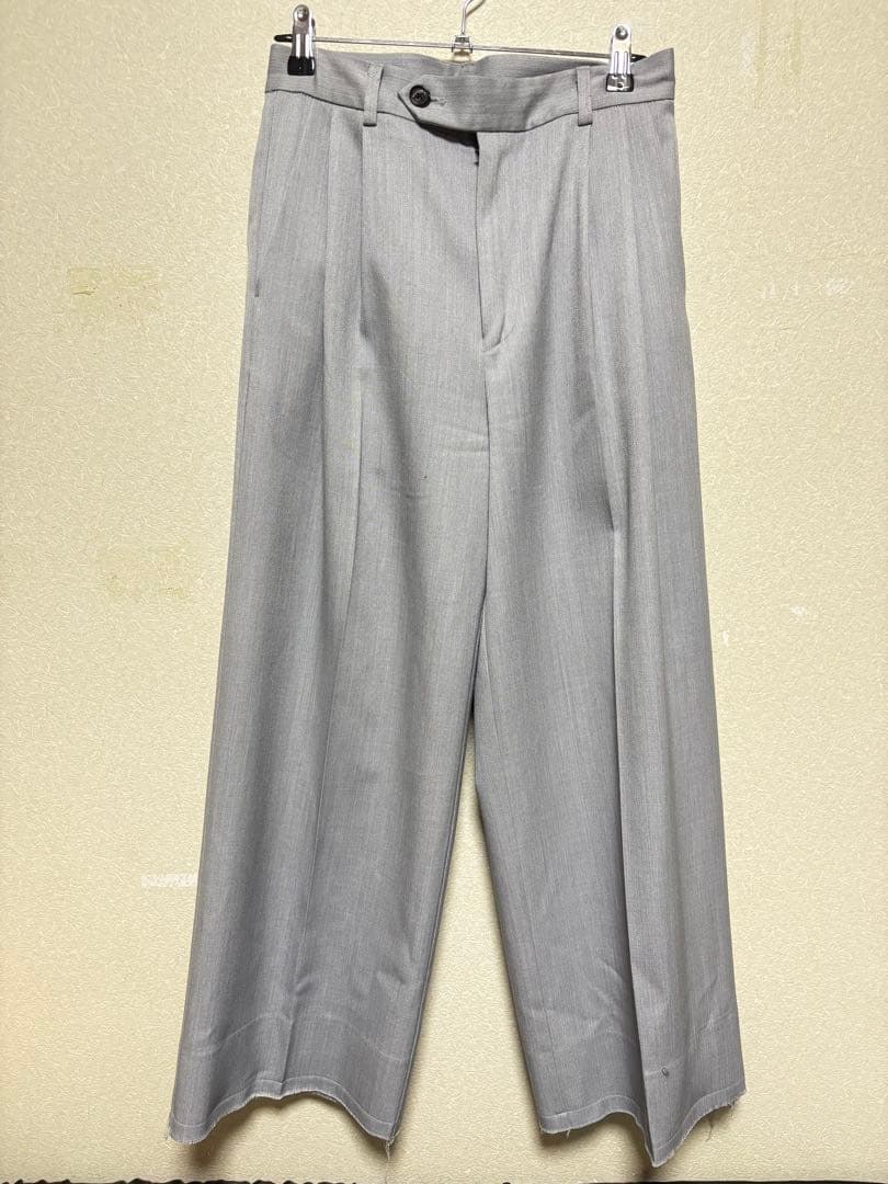 CLEL ウールカットオフストレートスラックス