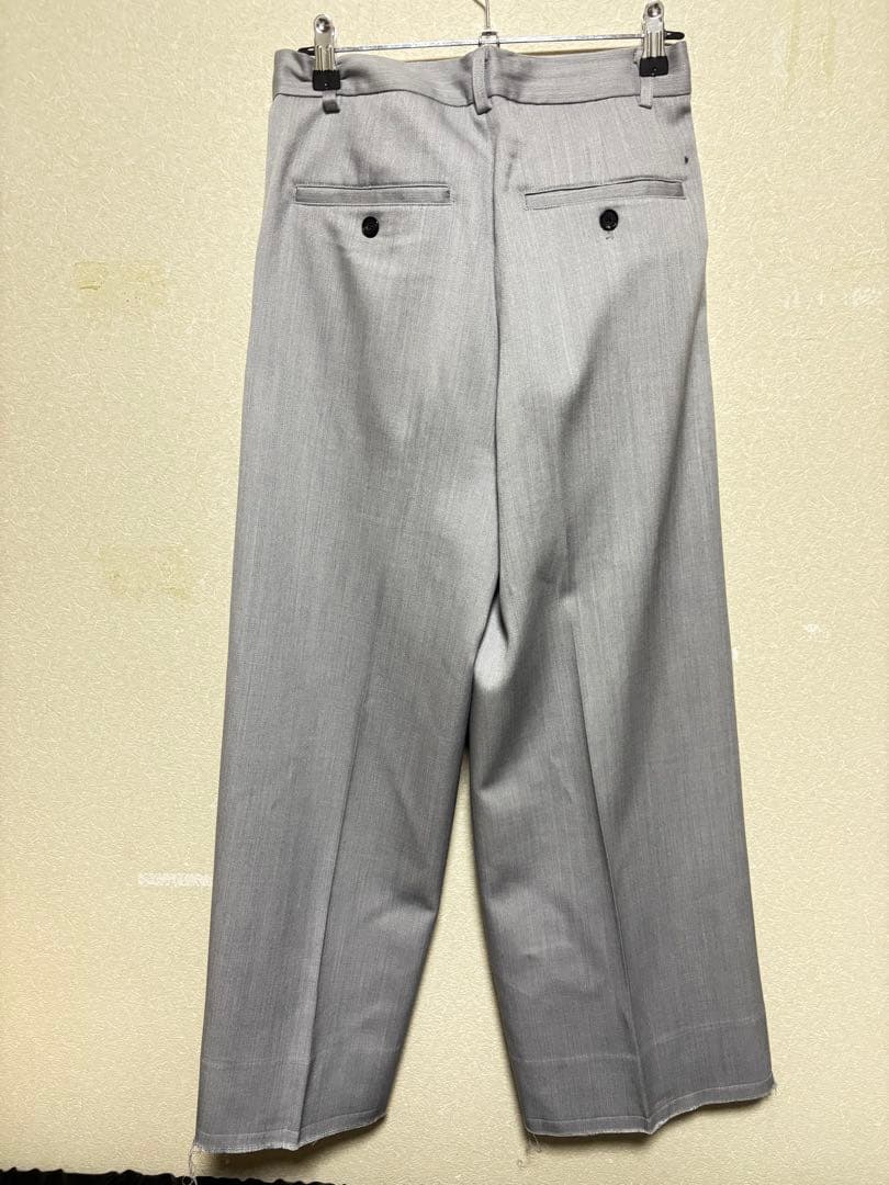 CLEL ウールカットオフストレートスラックス