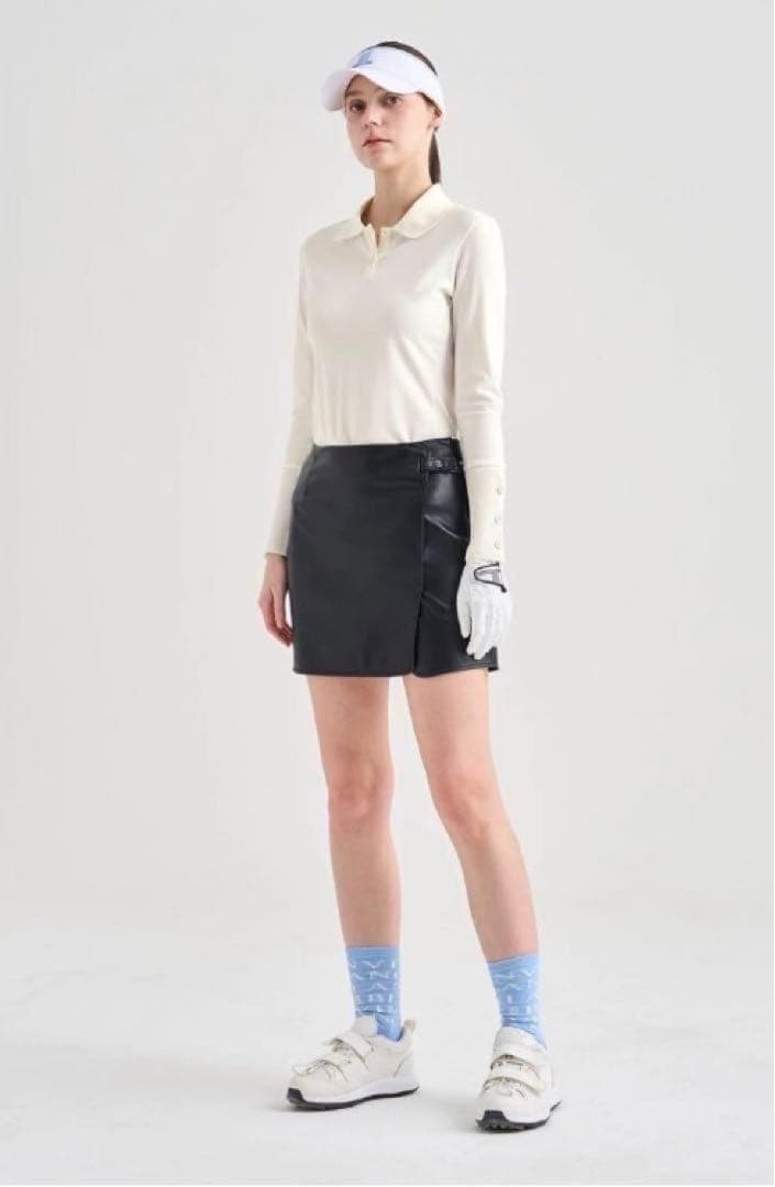 【最終値下】LANVIN BLANCゴルフミニスカート・インナーパンツ付　白　M