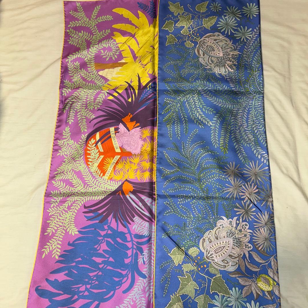 Hermès 画家たちの庭カレスカーフ　アラン　ダブルフェイス　新品