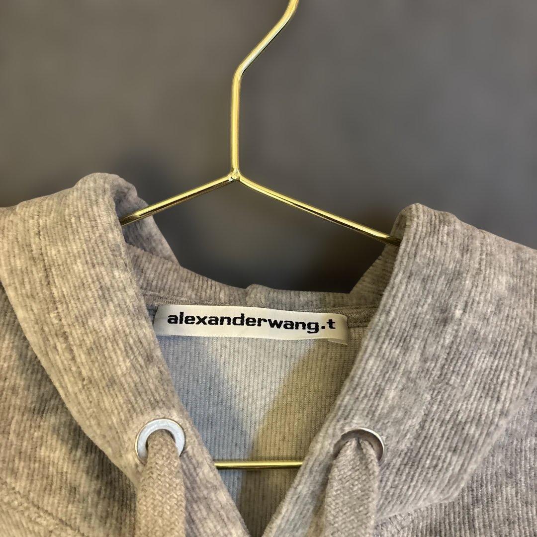 alexanderグレー クロップドパーカーアレキサンダーワン