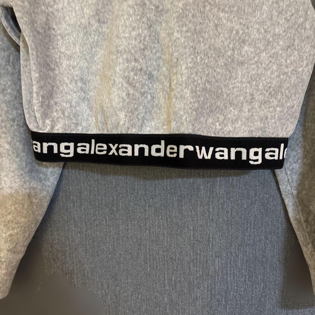 alexanderグレー クロップドパーカーアレキサンダーワン