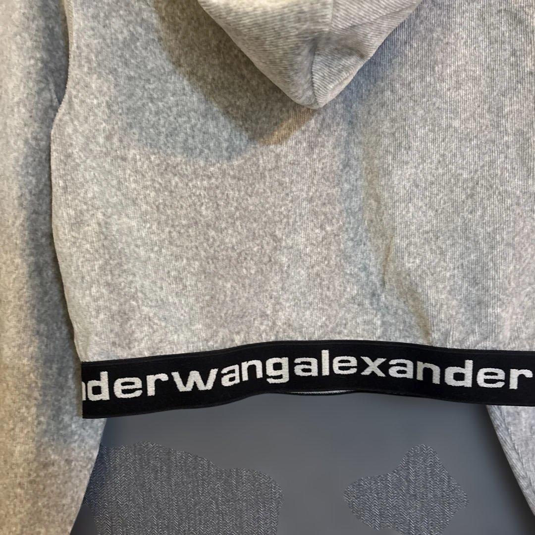alexanderグレー クロップドパーカーアレキサンダーワン